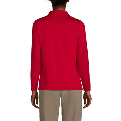 School Uniform Girls Long Sleeve Feminine Fit Rapid Dry Polo Shirt