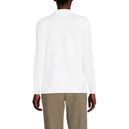 School Uniform Girls Long Sleeve Feminine Fit Rapid Dry Polo Shirt