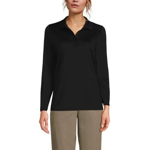School Uniform Girls Long Sleeve Feminine Fit Rapid Dry Polo Shirt