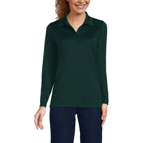 School Uniform Girls Long Sleeve Feminine Fit Rapid Dry Polo Shirt