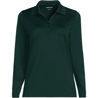 School Uniform Girls Long Sleeve Feminine Fit Rapid Dry Polo Shirt