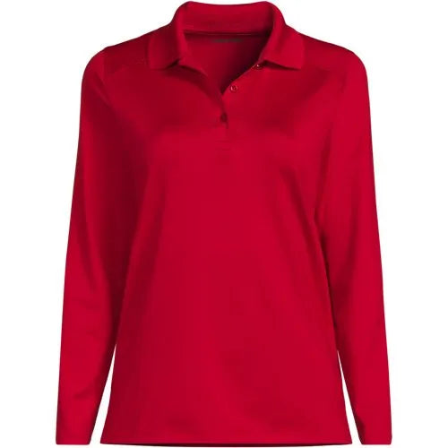 School Uniform Girls Long Sleeve Feminine Fit Rapid Dry Polo Shirt