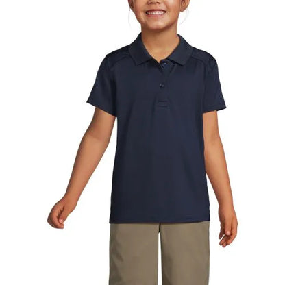 School Uniform Girls Short Sleeve Feminine Fit Rapid Dry Polo Shirt