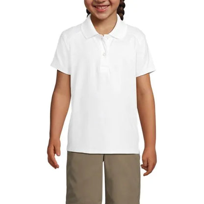 School Uniform Girls Short Sleeve Feminine Fit Rapid Dry Polo Shirt