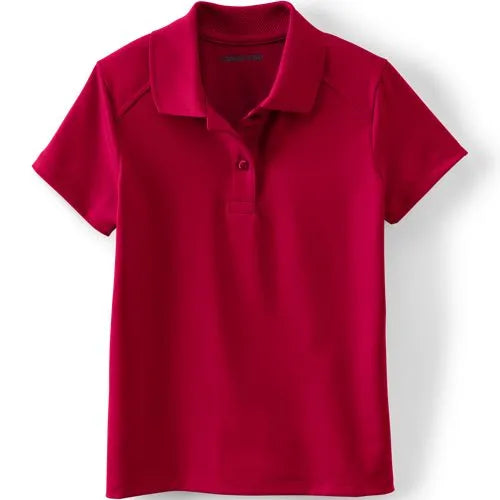 School Uniform Girls Short Sleeve Feminine Fit Rapid Dry Polo Shirt