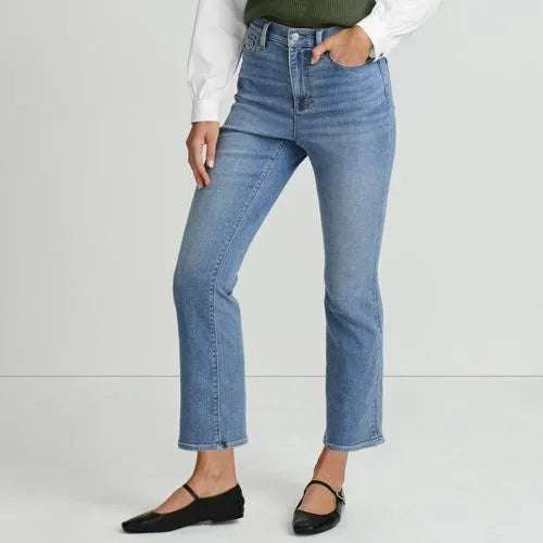 Women's Recover Denim High Rise Kick Flare Crop Jeans