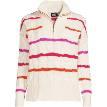 Women's Drifter Cable Quarter Zip Sweater