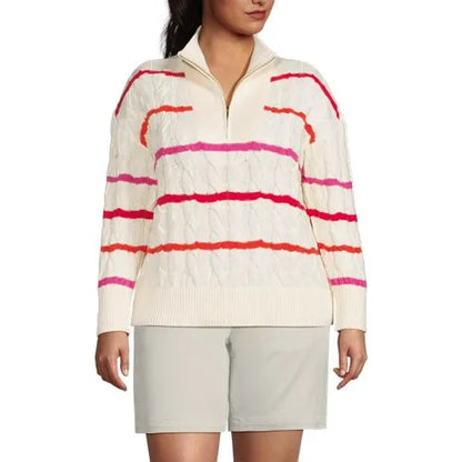 Women's Drifter Cable Quarter Zip Sweater