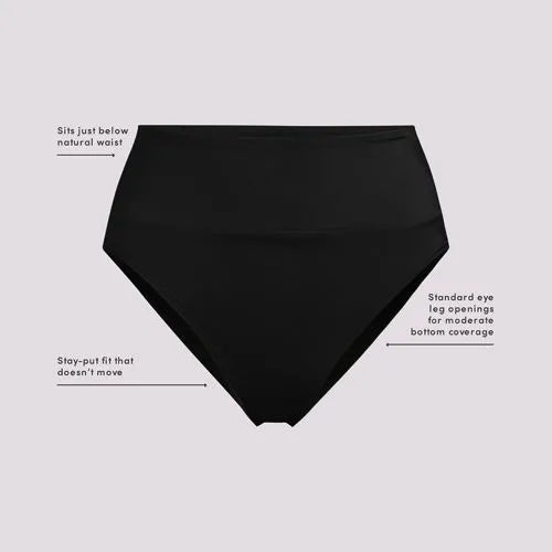 Women's Tugless High Waisted Bikini Bottoms