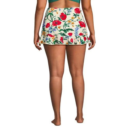 Women's Ruffle Hem Mini Swim Skirt