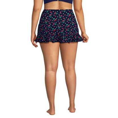 Women's Ruffle Hem Mini Swim Skirt