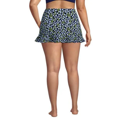 Women's Ruffle Hem Mini Swim Skirt