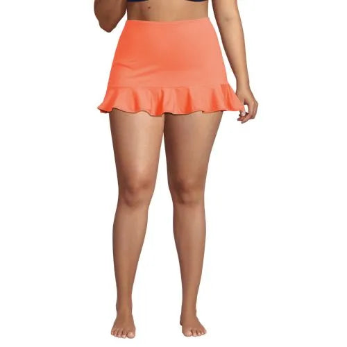 Women's Ruffle Hem Mini Swim Skirt