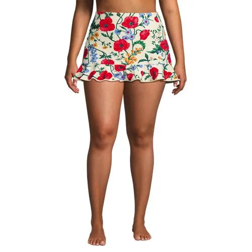 Women's Ruffle Hem Mini Swim Skirt