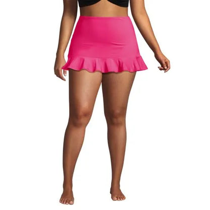 Women's Ruffle Hem Mini Swim Skirt