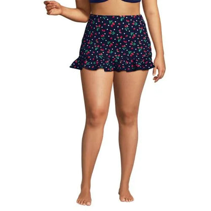 Women's Ruffle Hem Mini Swim Skirt