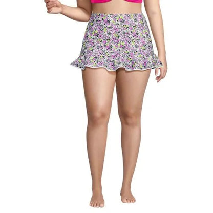 Women's Ruffle Hem Mini Swim Skirt