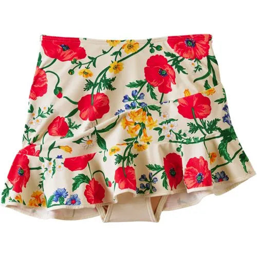 Women's Ruffle Hem Mini Swim Skirt