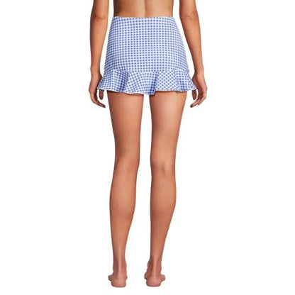 Women's Ruffle Hem Mini Swim Skirt