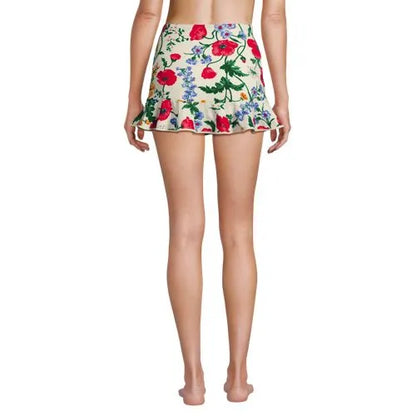 Women's Ruffle Hem Mini Swim Skirt