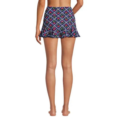 Women's Ruffle Hem Mini Swim Skirt