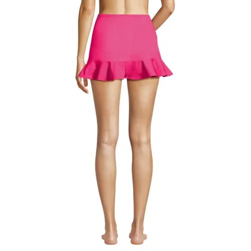 Women's Ruffle Hem Mini Swim Skirt
