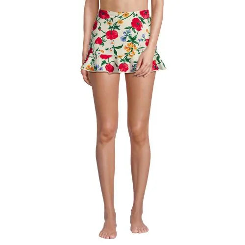 Women's Ruffle Hem Mini Swim Skirt