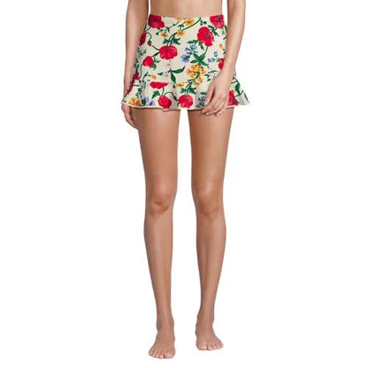 Women's Ruffle Hem Mini Swim Skirt