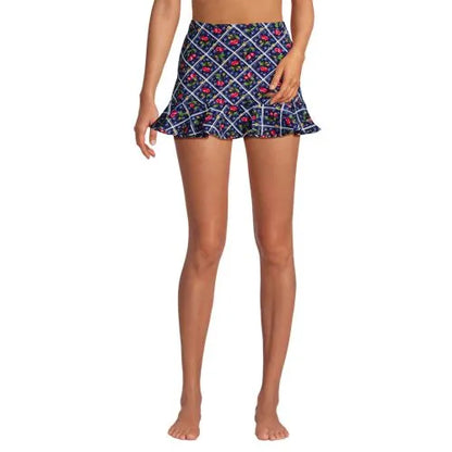 Women's Ruffle Hem Mini Swim Skirt