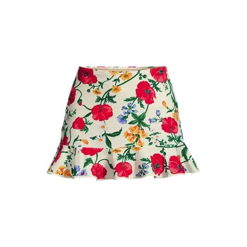 Women's Ruffle Hem Mini Swim Skirt