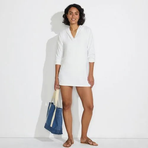 Women's SunShade UPF 50 Hooded Mini Swim Swim Cover-Up Dress