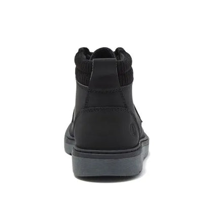 Kids Moc Toe Flannel Lined Lace Up Boots