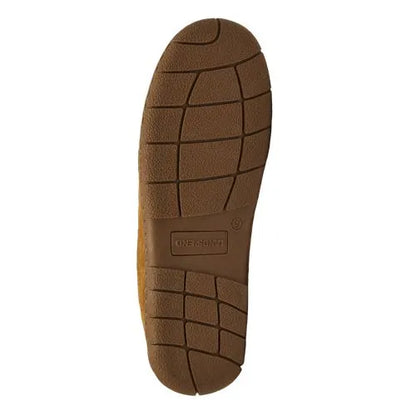 Men's Flannel Lined Suede Slip On Moccasin Slippers