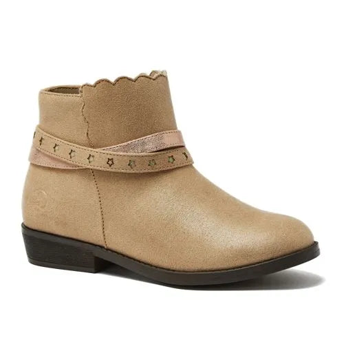Girls Shimmer Zip Up Western Booties