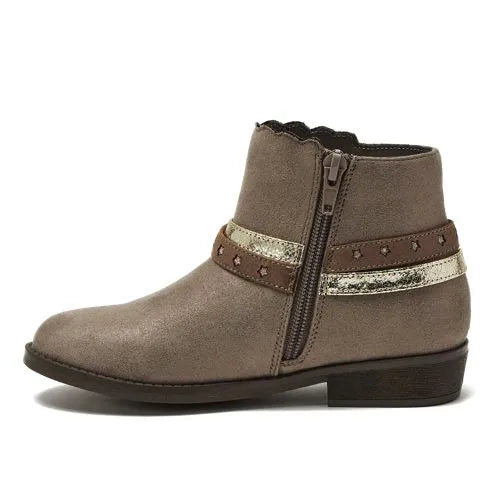 Girls Shimmer Zip Up Western Booties