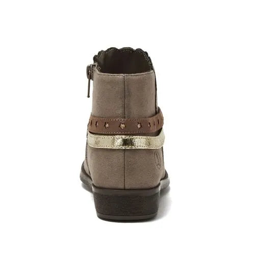 Girls Shimmer Zip Up Western Booties