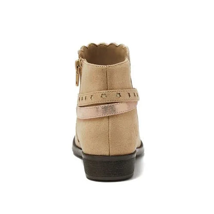 Girls Shimmer Zip Up Western Booties