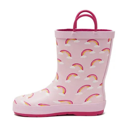 Kids Pull On Splash Rubber Rain Boots