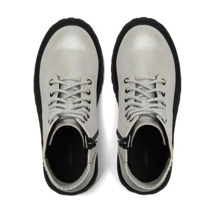 Girls Zip Up Lugged Boots