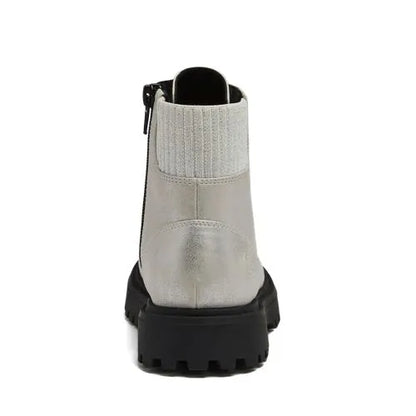 Girls Zip Up Lugged Boots