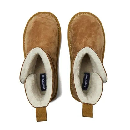 Kids Lined Suede Indoor Outdoor Boots