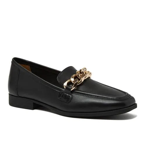 Women's Chain Leather Loafers