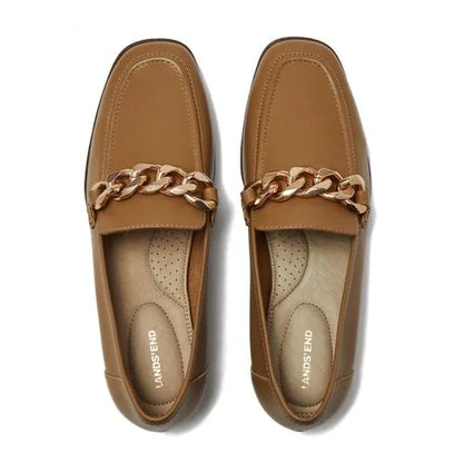 Women's Chain Leather Loafers