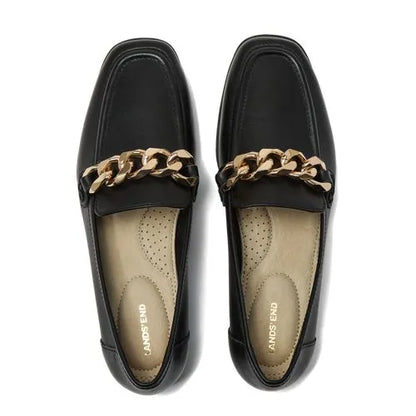 Women's Chain Leather Loafers