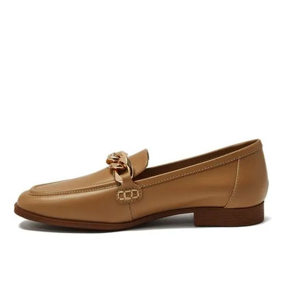 Women's Chain Leather Loafers