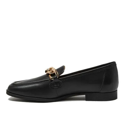 Women's Chain Leather Loafers