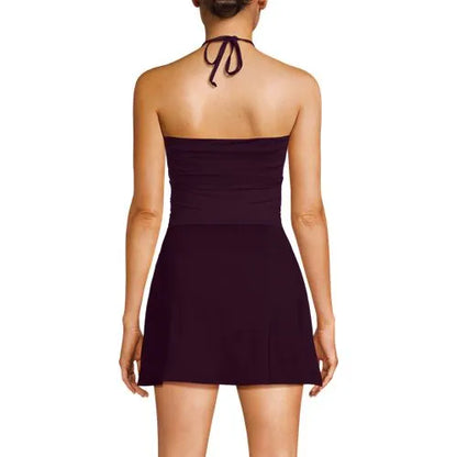Women's Ruched Halter Midkini Top