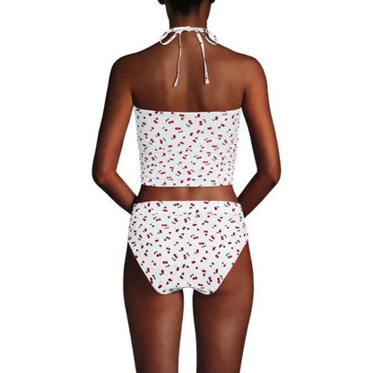 Women's Ruched Halter Midkini Top