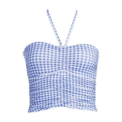 Women's Ruched Halter Midkini Top