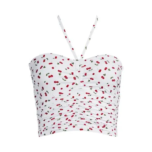 Women's Ruched Halter Midkini Top